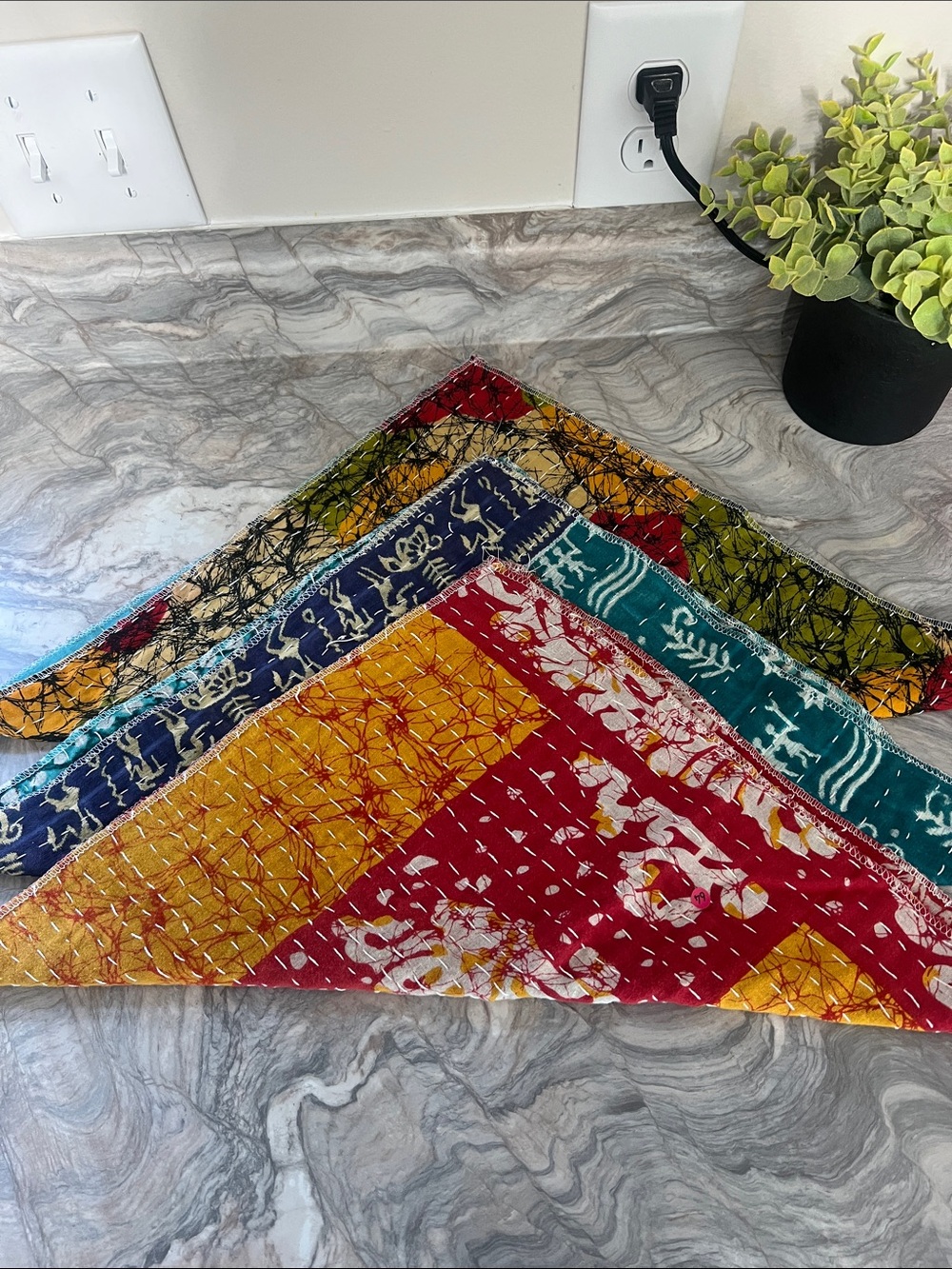 Handmade Kantha Patchwork Napkins
